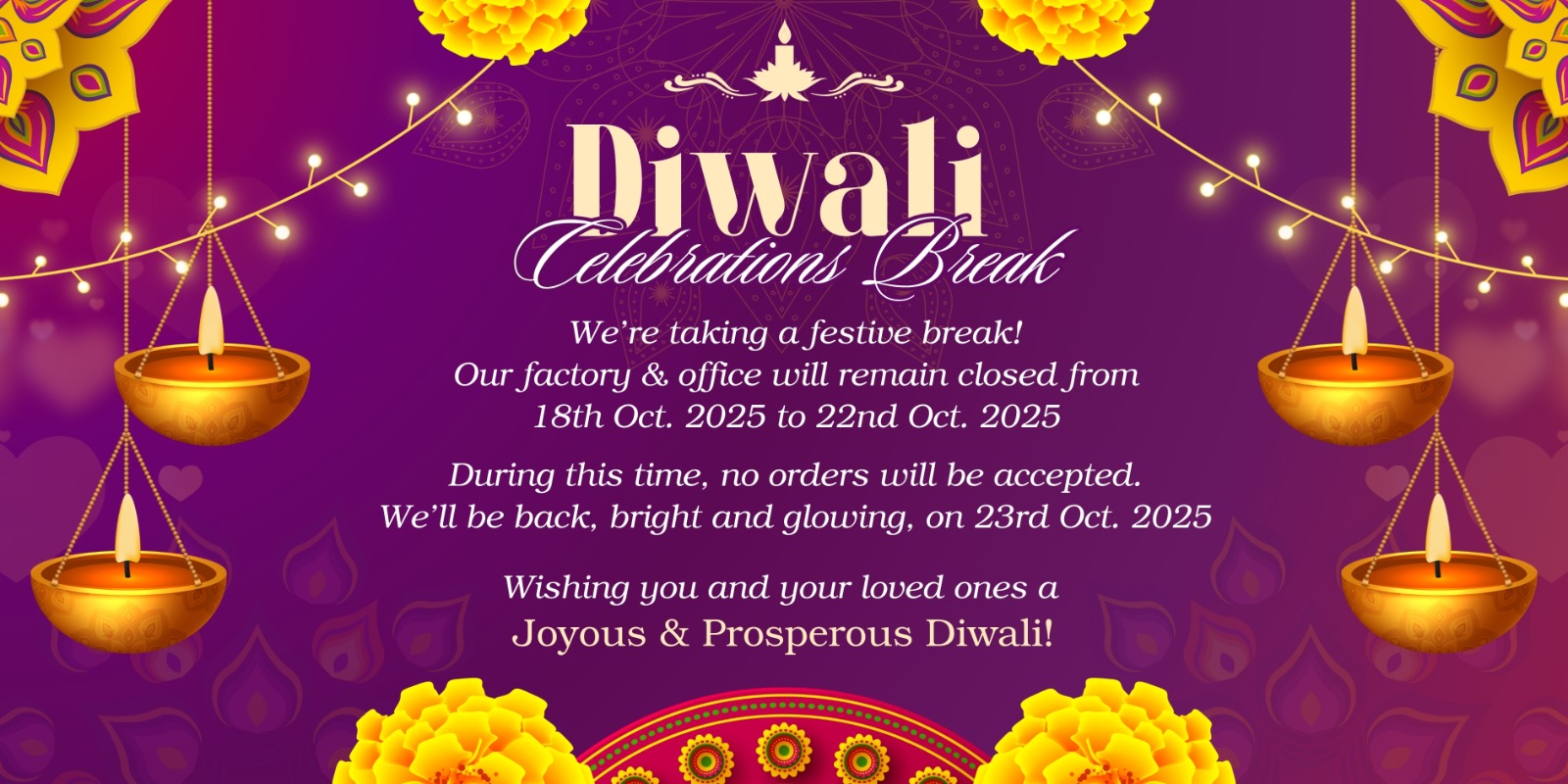 Diwali Break Banner